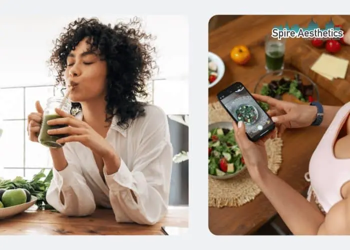 Image of woman looking into her diet and fat freezing Bournemouth to improve her health