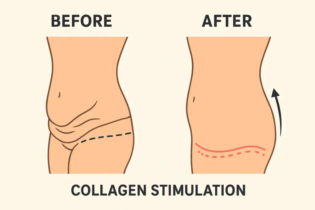 Before and after results for sagging skin after weight loss injections Bournemouth